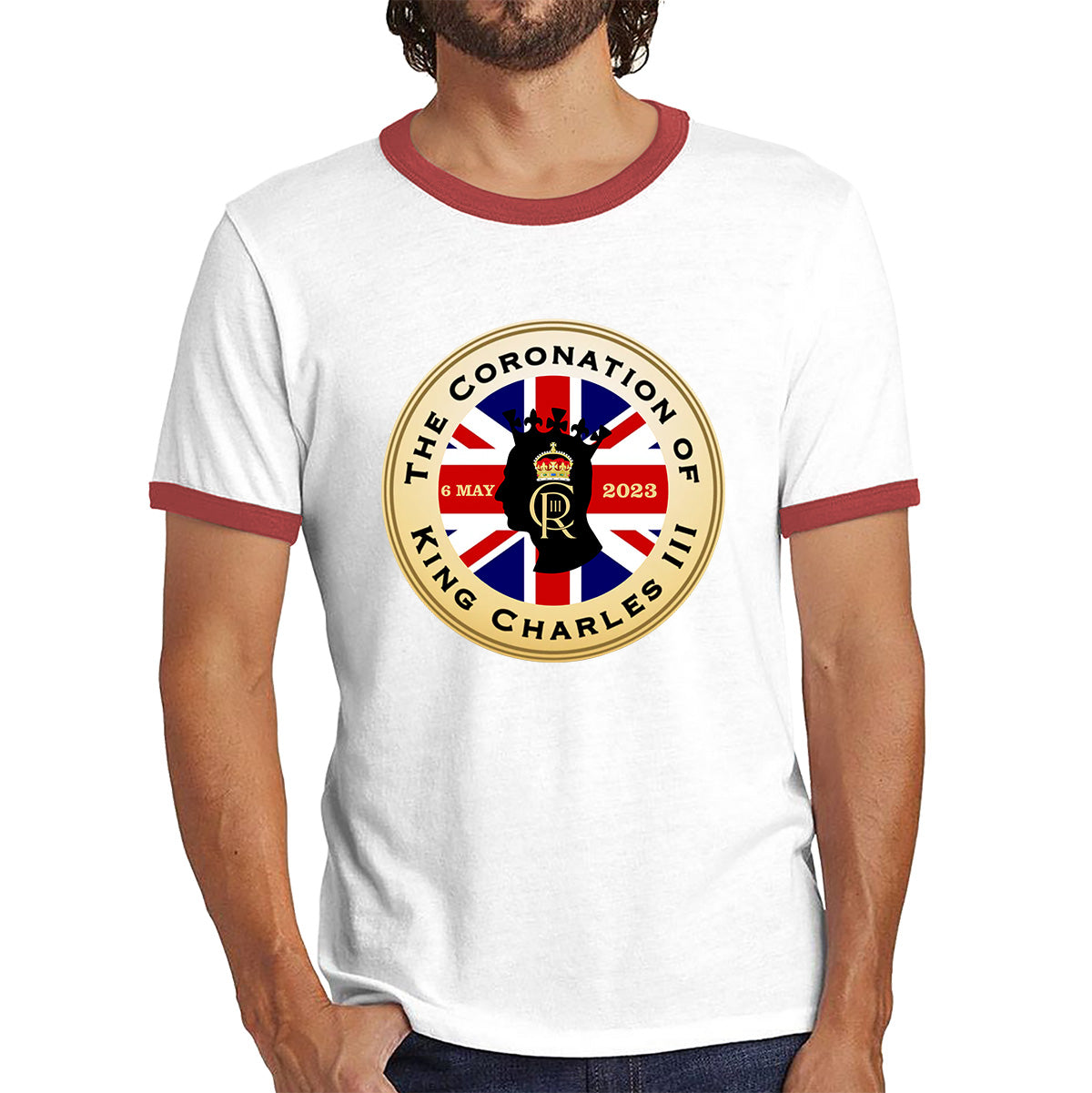 The Coronation Of King Charles III 6th May 2023 CR III Royal Crown United Kingdom Flag Ringer T Shirt