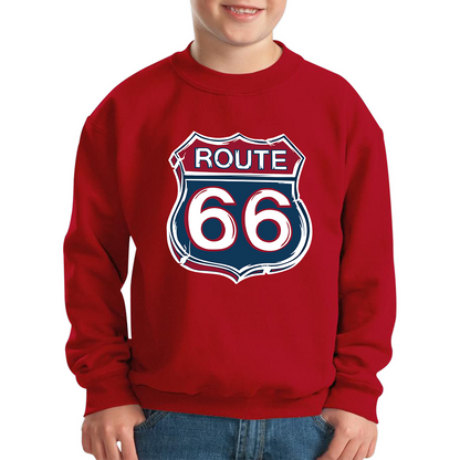Route 66 Baseball Highway 66 US Biking Riding Highway Main Street of America Kids Jumper