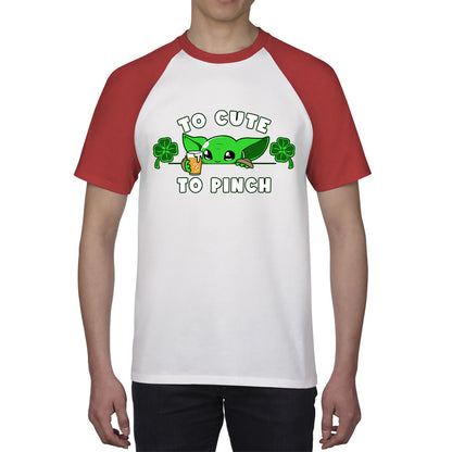 To Cute To Pinch Shamrock St Patrick's Day Green Irish Festival St Paddys Day Baseball T Shirt