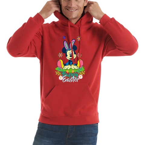 Happy Easter Mickey Mouse Bunny Easter Bunny Happy Easter Day Disney Land  Unisex Hoodie
