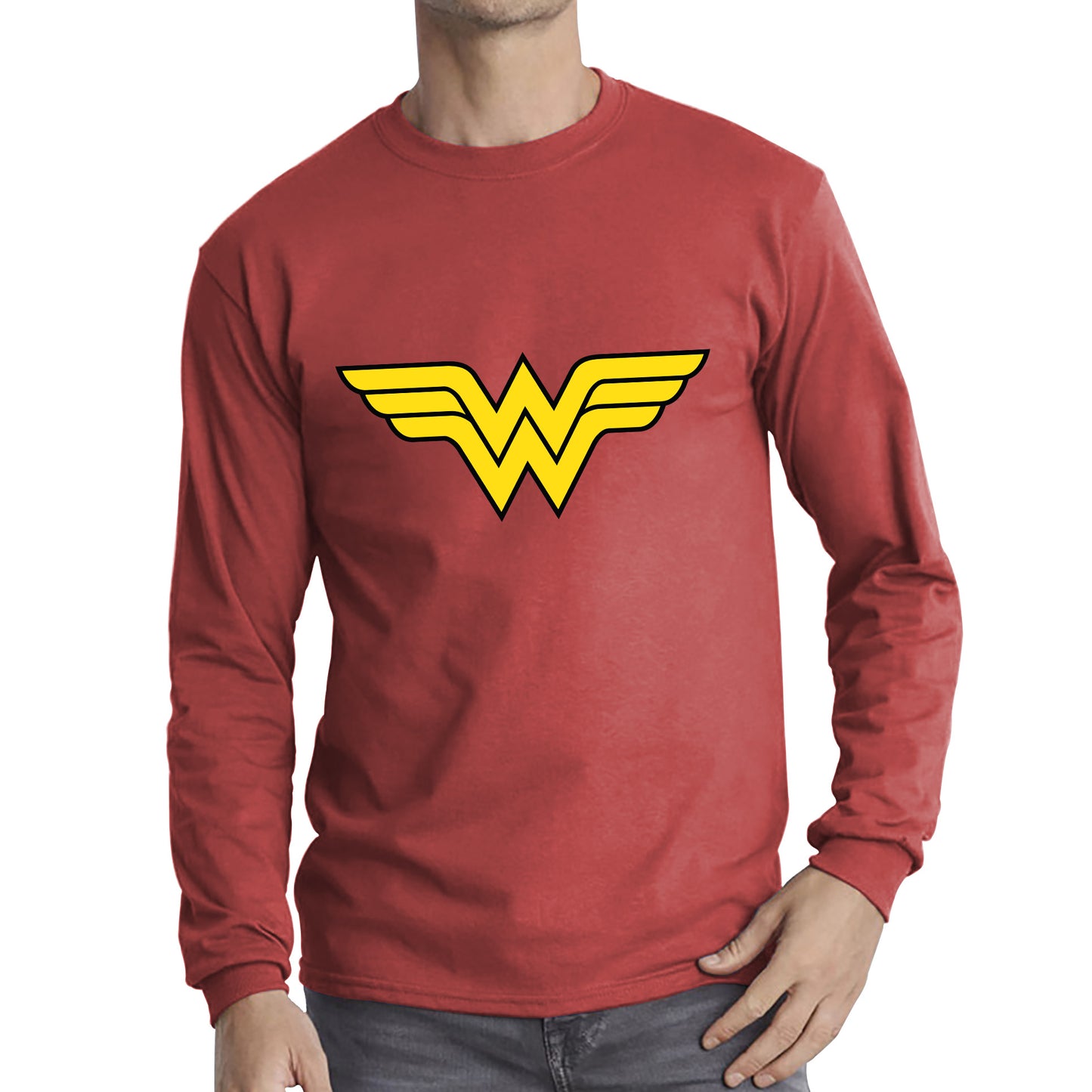 Wonder Woman Logo Superhero Wonder Girl Super Woman Comic Book Character Long Sleeve T Shirt