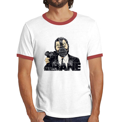 Mr. Bean With Teddy Spoof Mr. Bane Osito Supervillain Metahuman The Man Who Broke The Bat Comic Book Character Ringer T Shirt