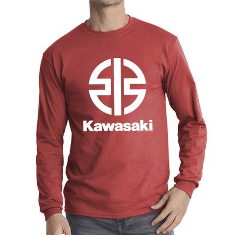 Kawasaki River Mark Logo Kawasaki Heavy Industries Kawasaki Ninja Racing Sports Bikes Kawasaki Lovers Long Sleeve T Shirt