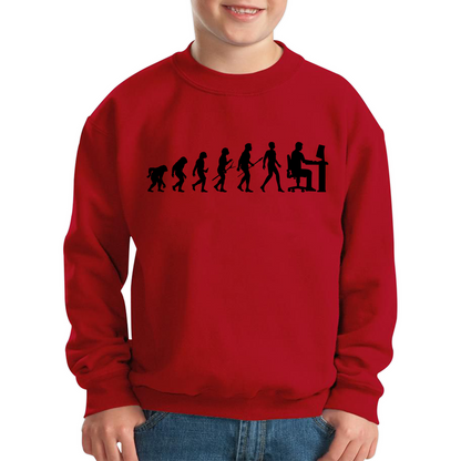 Evolution Of Computer Funny Human Evolution Programmer Coding Kids Jumper