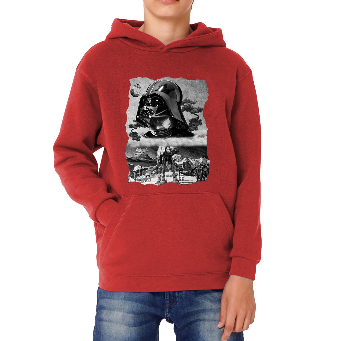 The Force Is Strong With This One Vintage Poster Graphic Movie Series Kids Hoodie