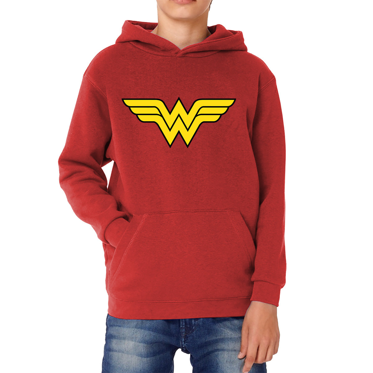 Wonder Woman Logo Superhero Wonder Girl Super Woman Comic Book Character Kids Hoodie