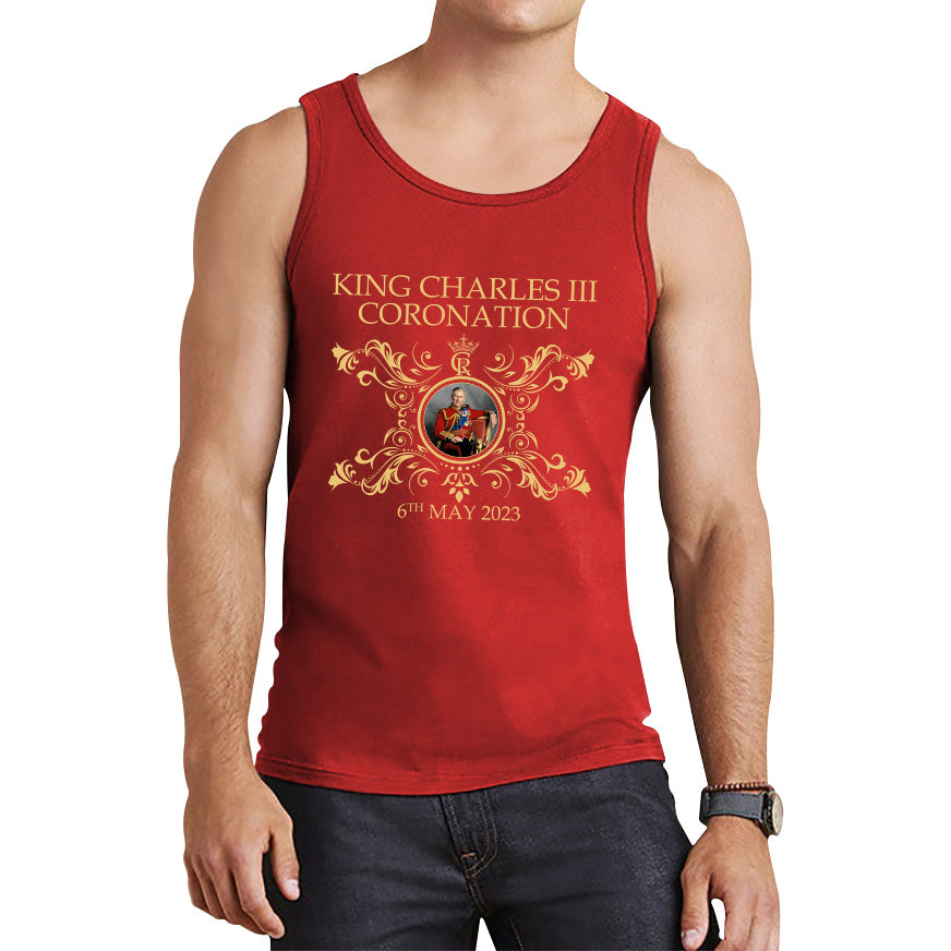 King Charles III Coronation 6th May 2023 Royal Cypher CR III Union Jack Ruling Monarch Of England Tank Top