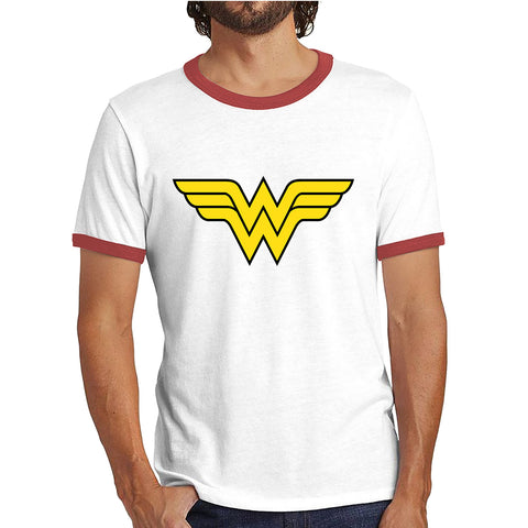 Wonder Woman Logo Superhero Wonder Girl Super Woman Comic Book Character Ringer T Shirt
