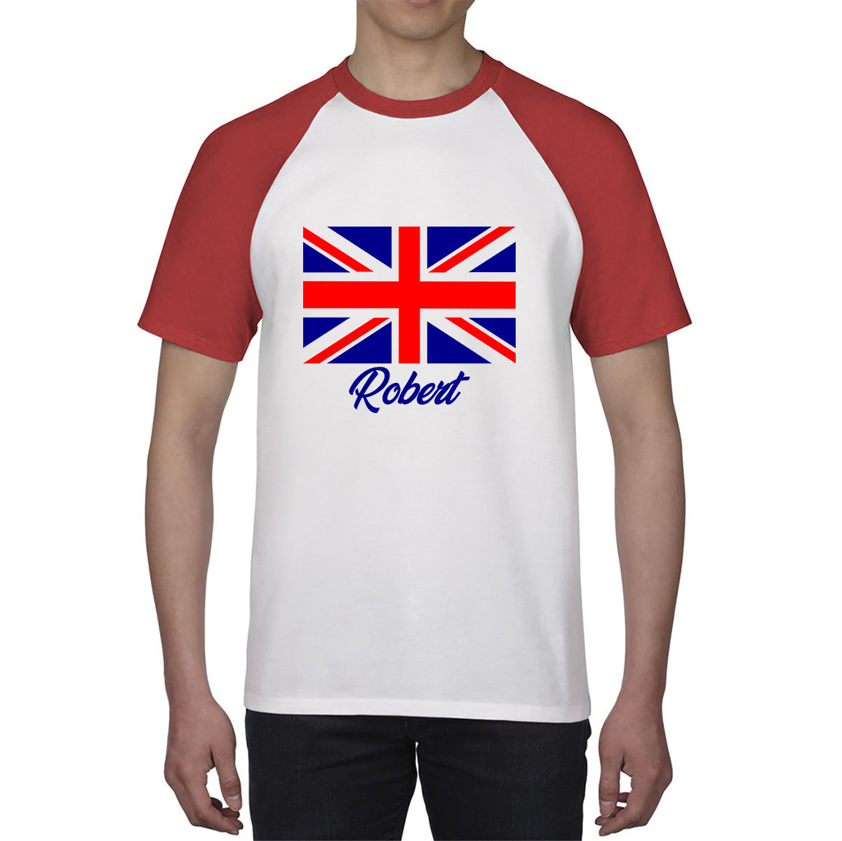 Personalised UK United Kingdom Flag Your Name Great Britain Union Jack Patriotism Proud British Citizen Long Live UK Forever Baseball T Shirt