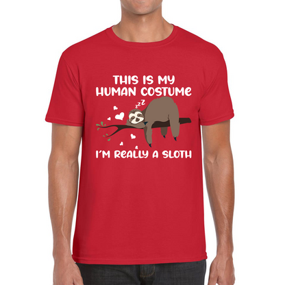 This Is My Human Costume I Am Really A Sloth Funny T Shirt