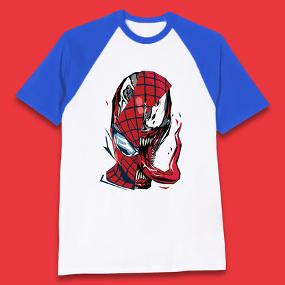 Marvel Spider-Man Maximum Venom Miles Morales Big Face Marvel Avenger Spider-Man & Venom Face Baseball T Shirt
