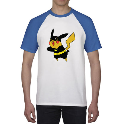Pokémon Pikachu Batman Dc Comics Pikachu X Batman Mashup Pika-Bat Parody Baseball T Shirt