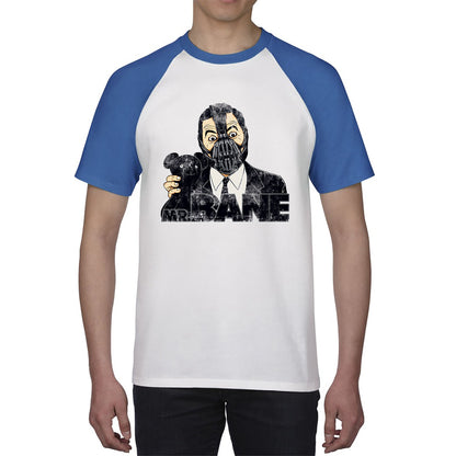 Mr. Bean With Teddy Spoof Mr. Bane Osito Supervillain Metahuman The Man Who Broke The Bat Comic Book Character Baseball T Shirt
