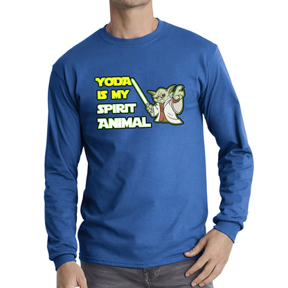 Yoda Is My Spirit Animal Yoda Legendary Jedi Master Disney Star Wars Day 46th Anniversary Long Sleeve T Shirt