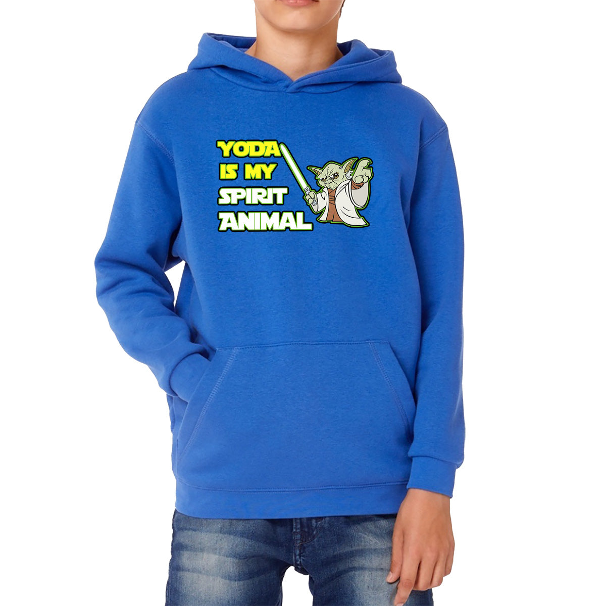 Yoda Is My Spirit Animal Yoda Legendary Jedi Master Disney Star Wars Day 46th Anniversary Kids Hoodie