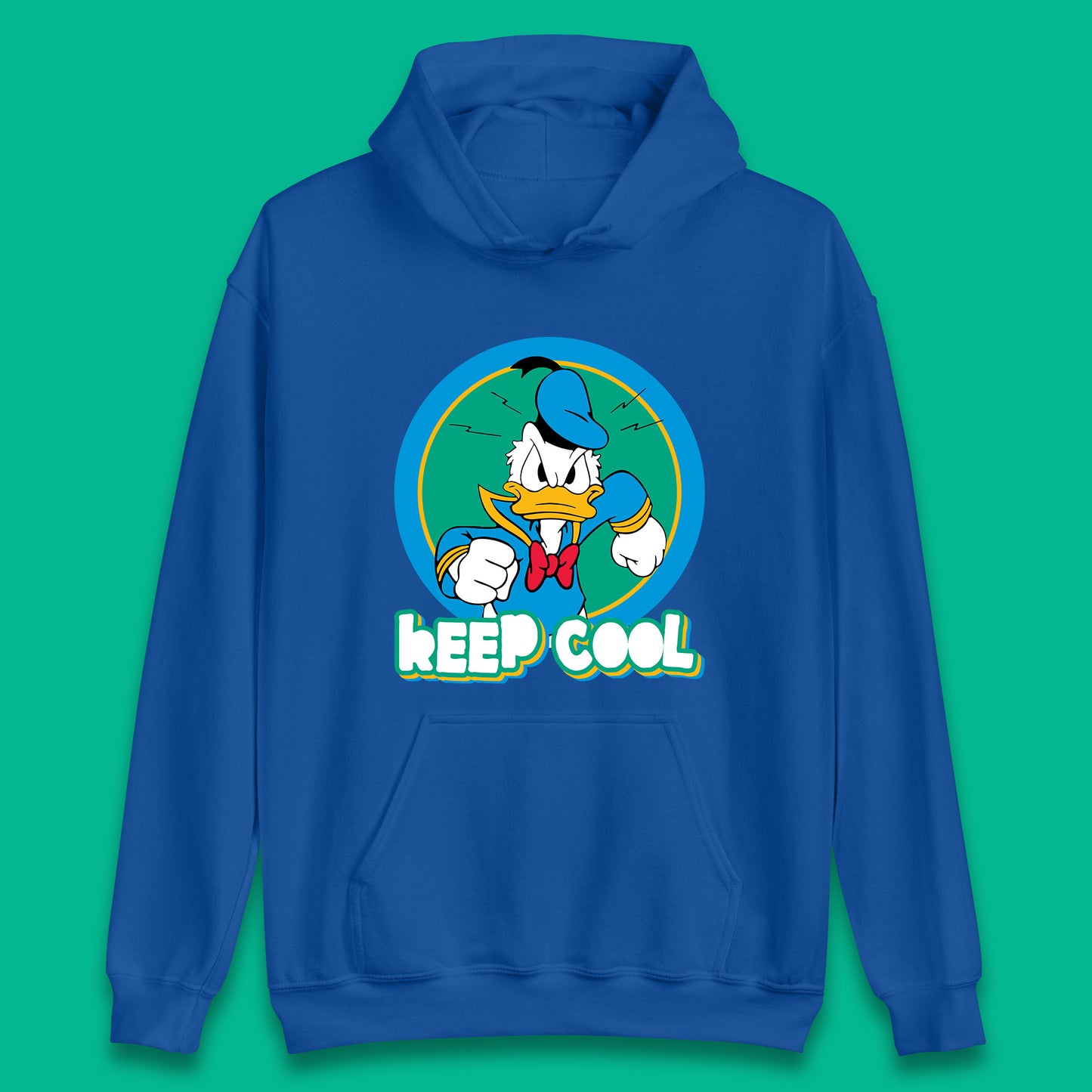 Keep Cool Donald Duck Animated Cartoon Character Angry Duck Disneyland Trip Disney Vacations Unisex Hoodie