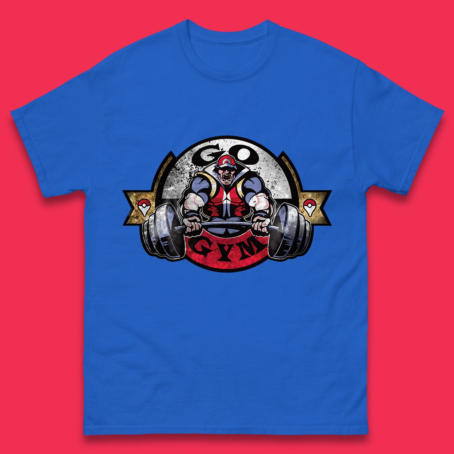 Pokémon Go Gym Funny Pokémon Gym Trainer Gamer Nerd Parody Gym Training Bodybuilding Workout Mens Tee Top