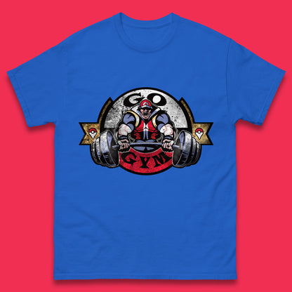 Pokémon Go Gym Funny Pokémon Gym Trainer Gamer Nerd Parody Gym Training Bodybuilding Workout Mens Tee Top