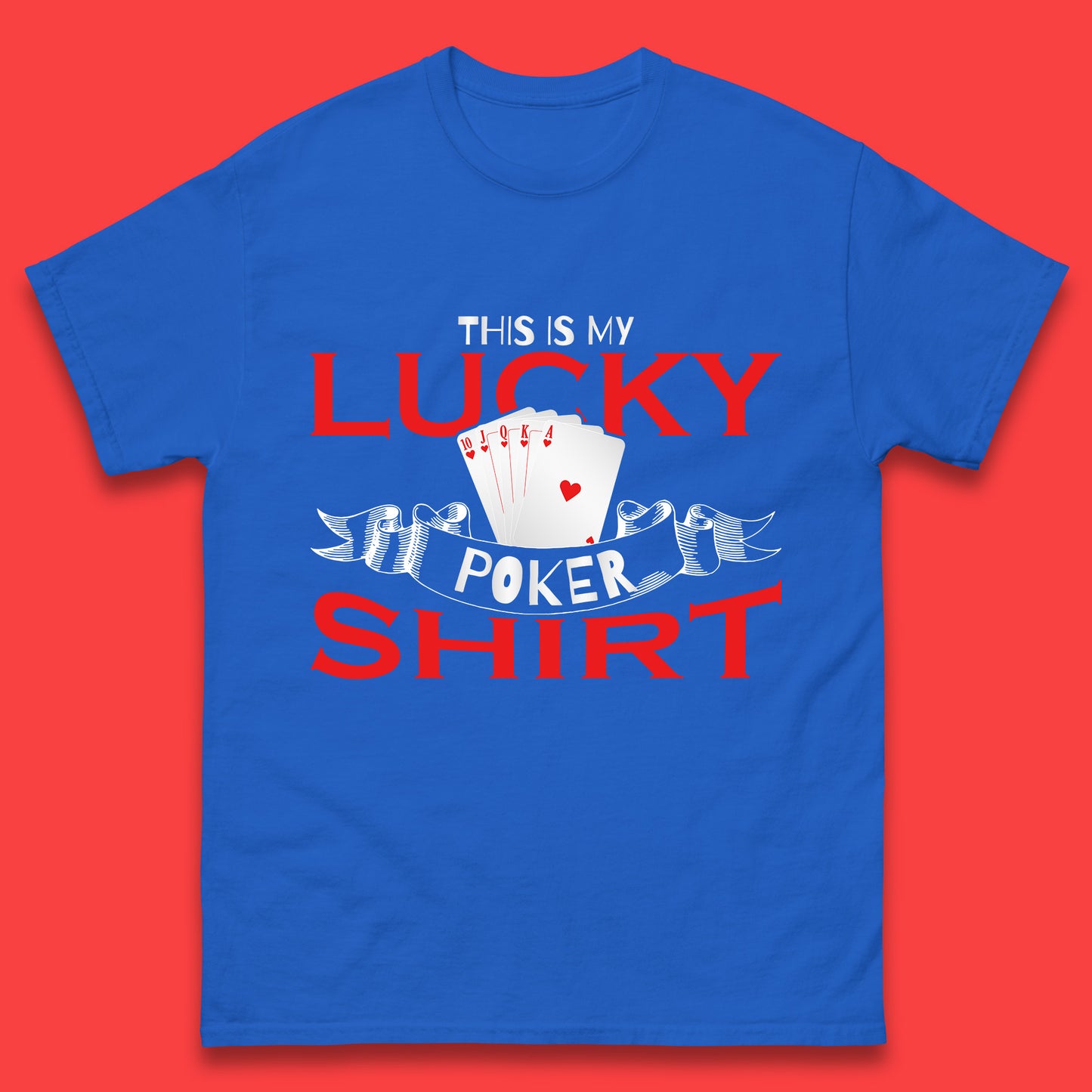 This Is My Lucky poker Shirt Poker Card Player Poker Game Gambling Gambler  Mens Tee Top