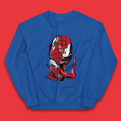 Marvel Spider-Man Maximum Venom Miles Morales Big Face Marvel Avenger Spider-Man & Venom Face Kids Jumper
