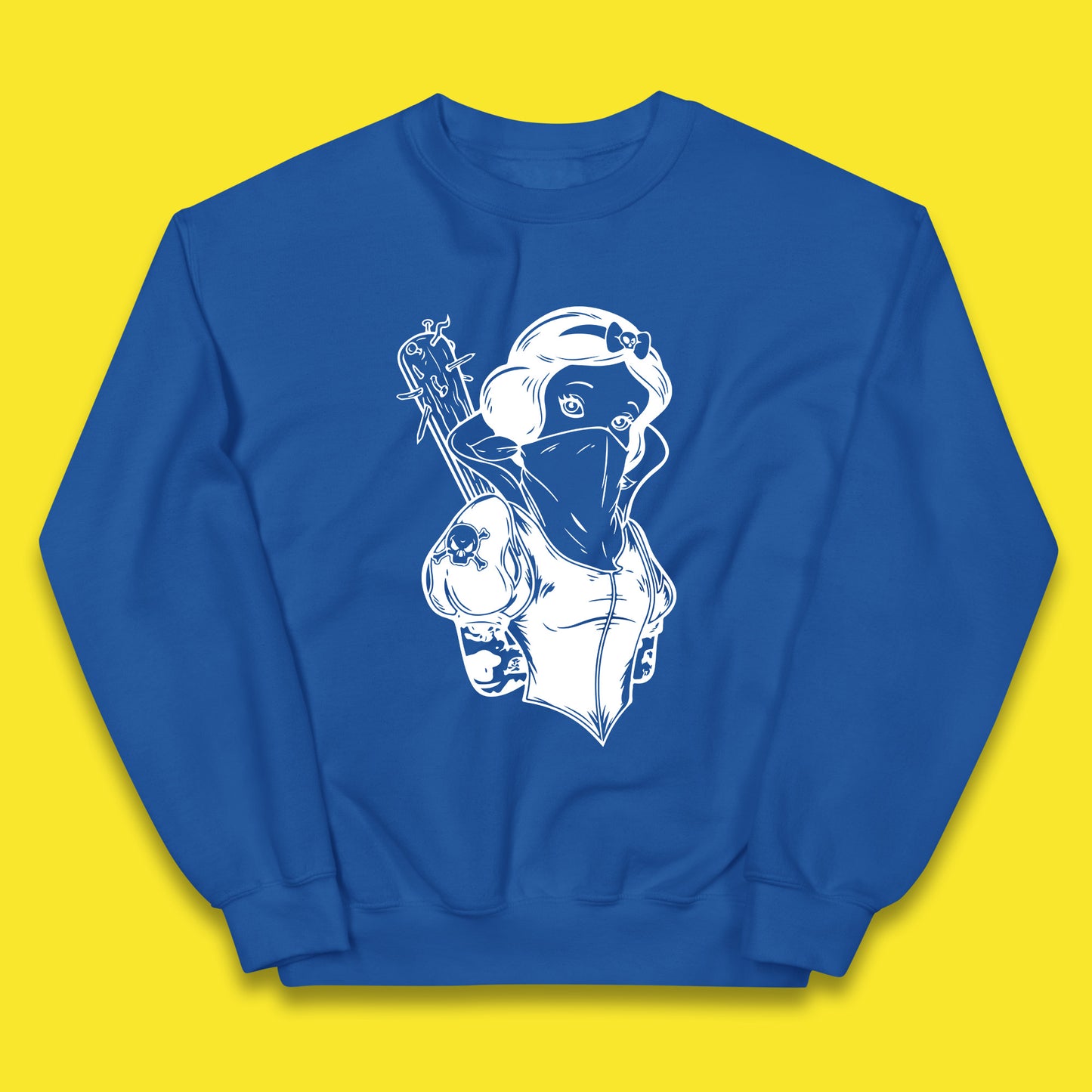 Not So Snow White Twisted Rock Parody Disney Princess Gangster Skull Tattoo Punk Princess Tattooed Emo Alice In A Jack Kids Jumper