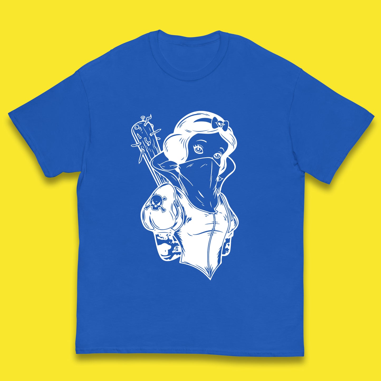 Not So Snow White Twisted Rock Parody Disney Princess Gangster Skull Tattoo Punk Princess Tattooed Emo Alice In A Jack Kids T Shirt