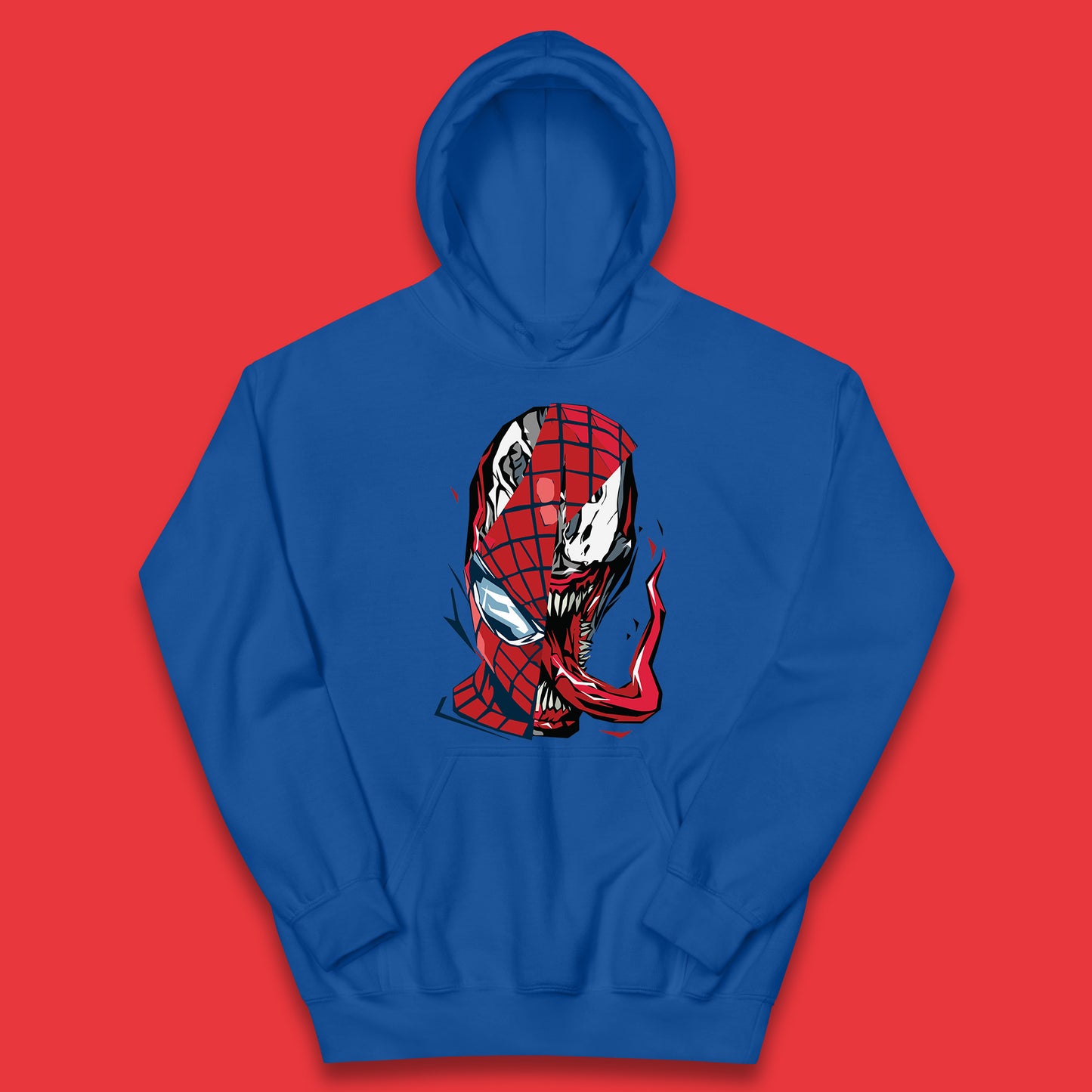 Marvel Spider-Man Maximum Venom Miles Morales Big Face Marvel Avenger Spider-Man & Venom Face Kids Hoodie