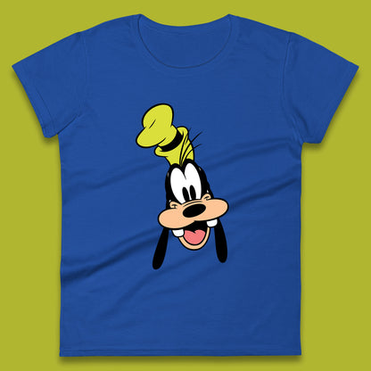 Disney Goofy Head Face Smiling Animated Cartoon Character Disney G.G. "Goofy" Goof Disney Vacation Disney World Trip Womens Tee Top