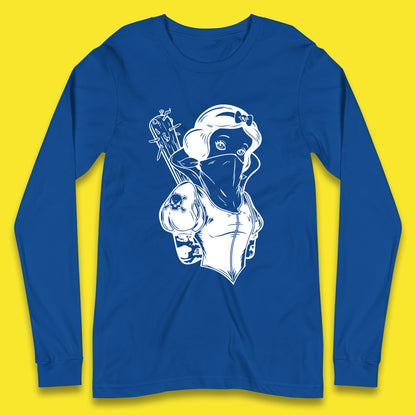 Not So Snow White Twisted Rock Parody Disney Princess Gangster Skull Tattoo Punk Princess Tattooed Emo Alice In A Jack Long Sleeve T Shirt