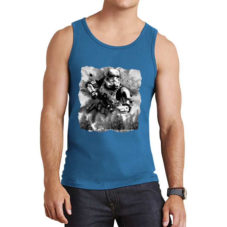 Hunter In The Forest Death Star Vintage Poster Graphic Movie Series Tank Top