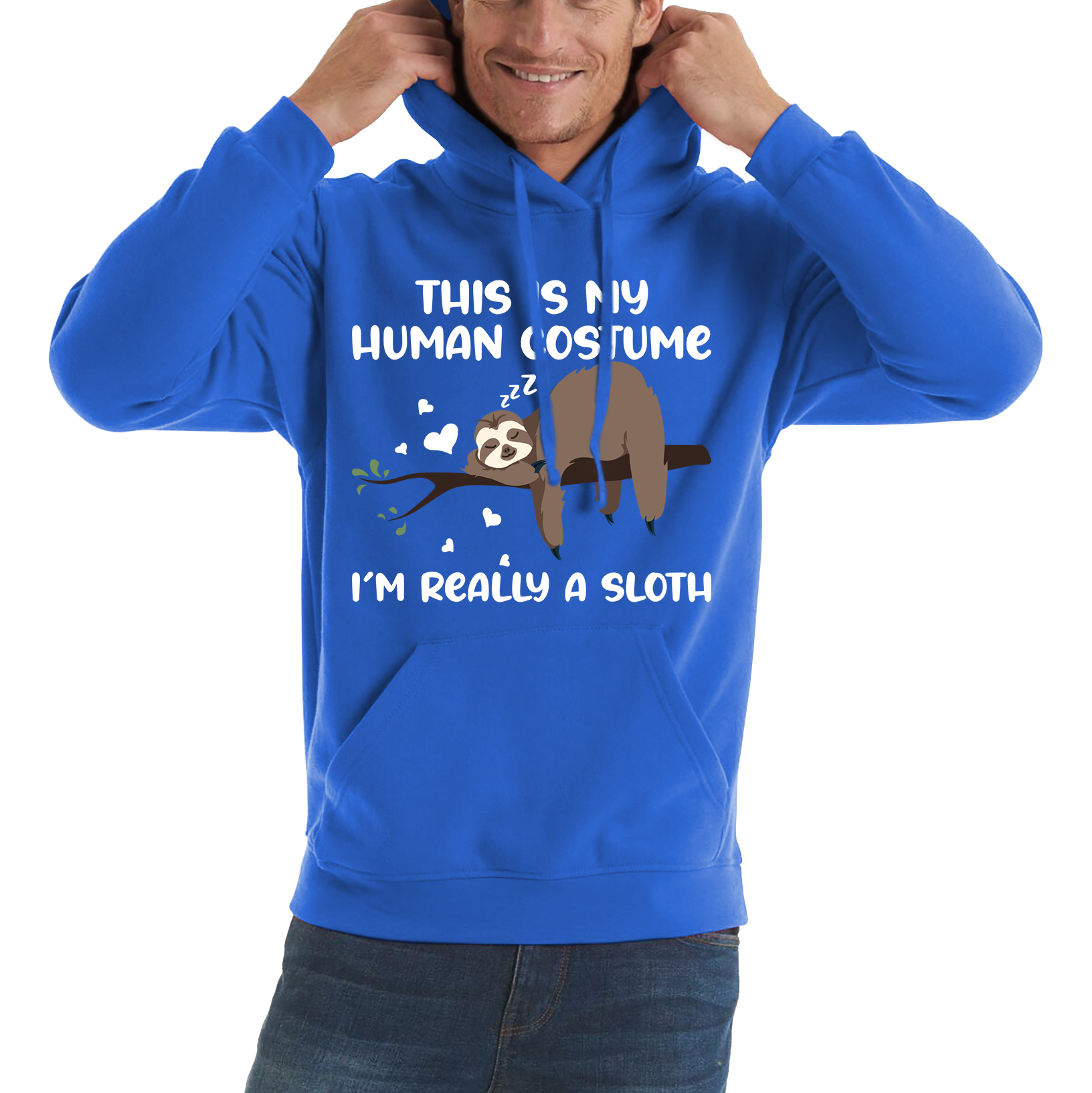 This Is My Human Costume I Am Really A Sloth Funny Hoodie