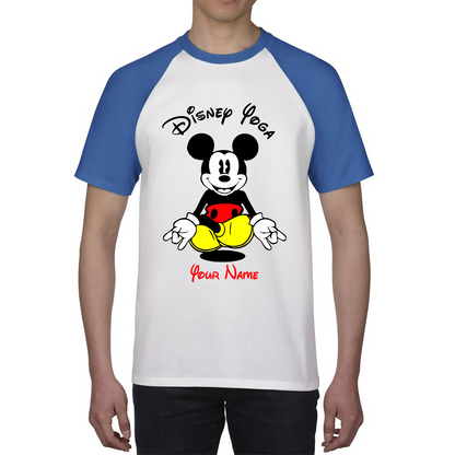 Personalised Disney Mickey Mouse Yoga Your Name Cute Cartoon Characters Baseball T Shirt