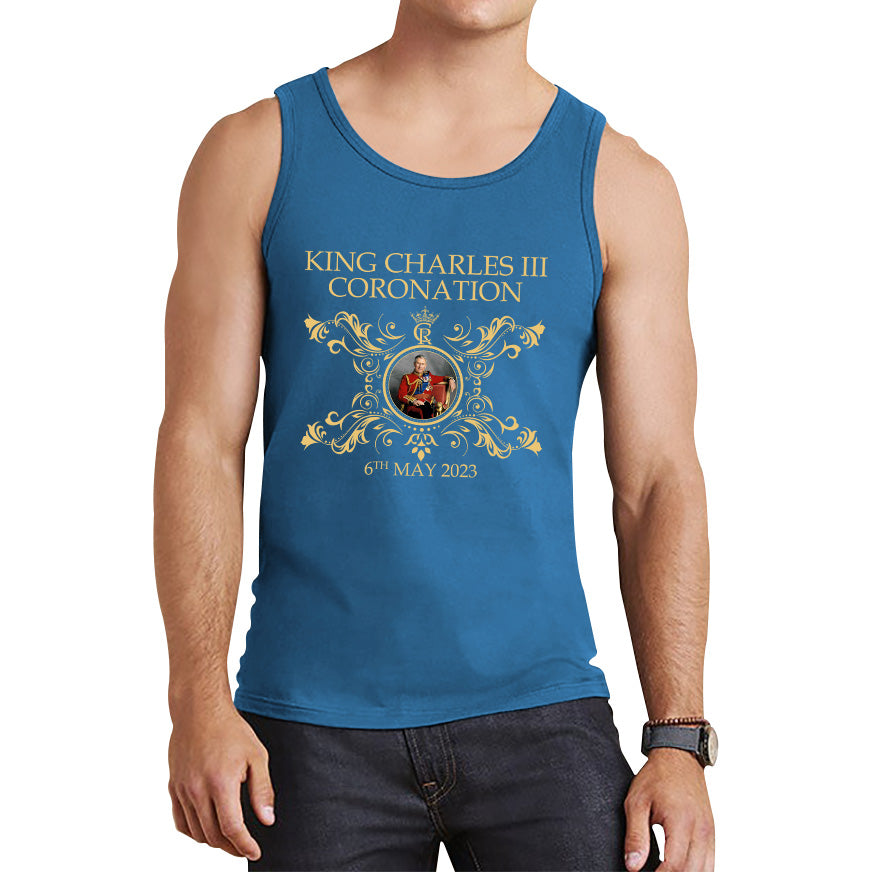 King Charles III Coronation 6th May 2023 Royal Cypher CR III Union Jack Ruling Monarch Of England Tank Top