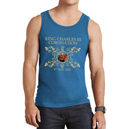King Charles III Coronation 6th May 2023 Royal Cypher CR III Union Jack Ruling Monarch Of England Tank Top