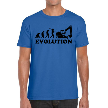 Evolution Of Excavator Operator Bulldozer Construction Digger Excavator Mens Tee Top