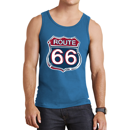 Route 66 Baseball Highway 66 US Biking Riding Highway Main Street of America Tank Top