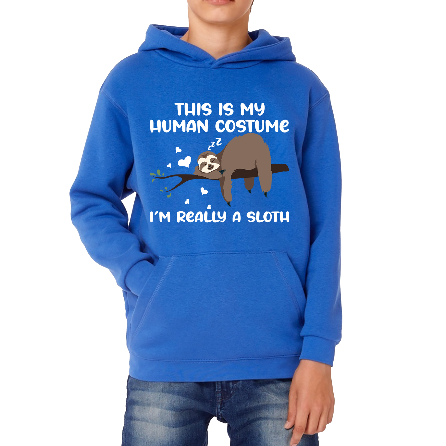 This Is My Human Costume I Am Really A Sloth Funny Hoodie