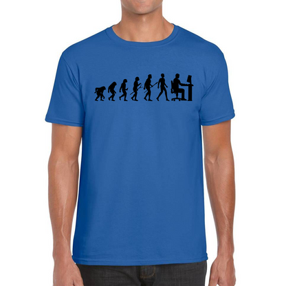 Evolution Of Computer Funny Human Evolution Programmer Coding Mens Tee Top