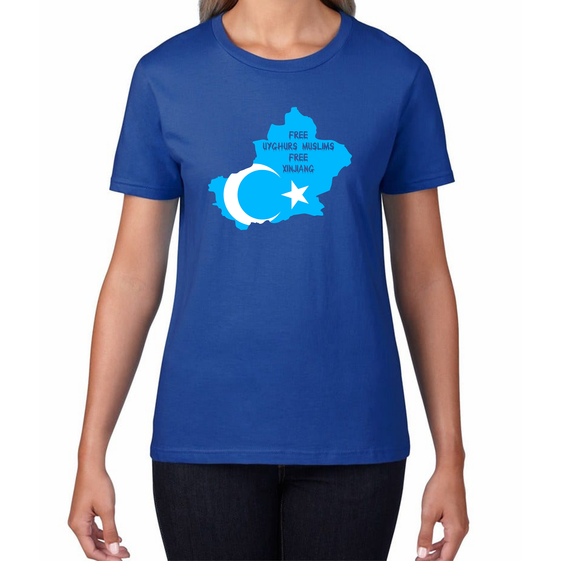 Free Uyghurs Muslims Free Xinjiang Freedom For Uyghurs Turkestan T Shirt
