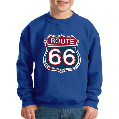 Route 66 Baseball Highway 66 US Biking Riding Highway Main Street of America Kids Jumper