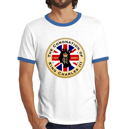 The Coronation Of King Charles III 6th May 2023 CR III Royal Crown United Kingdom Flag Ringer T Shirt
