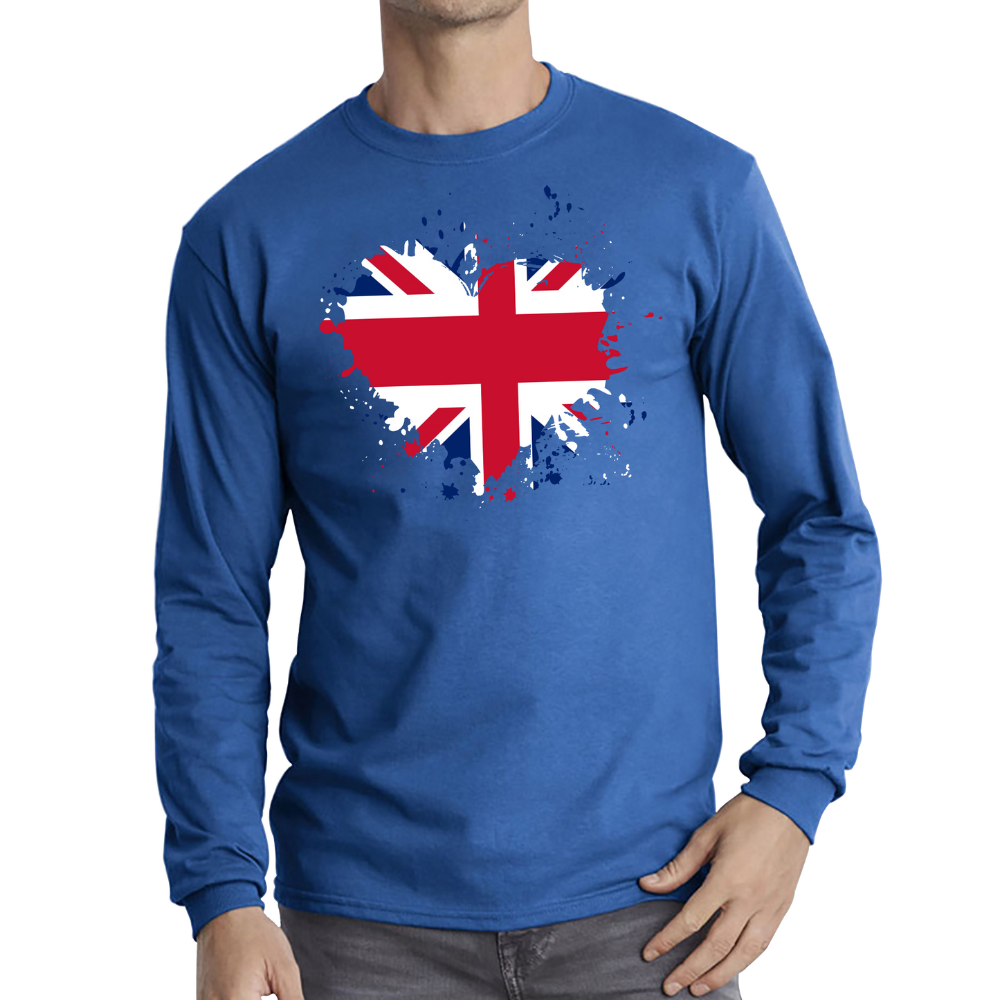 Union Jack Great Britain Heart Flag T Shirt