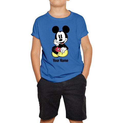 Personalised Disney Mickey Mouse Your Name Cartoon Character Disney World Walt Disney Kids Tee