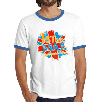 1st Of May Independence Day British Flag UK Independence Day Country Love Patriotism Great Britain Union Jack Ringer T Shirt