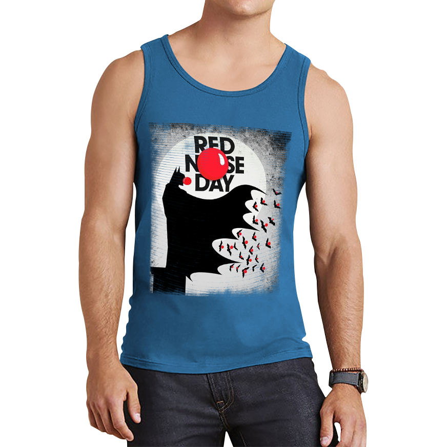 Batman Red Nose Day Day Tank Top. 50% Goes To Charity