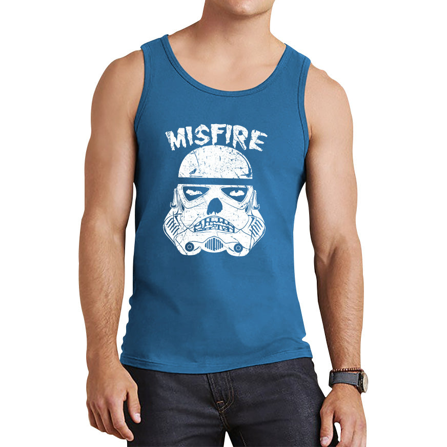 Misfire The Dark Side Made Me Do It Spoof Trooper Armor Helmet Movie Series Tank Top