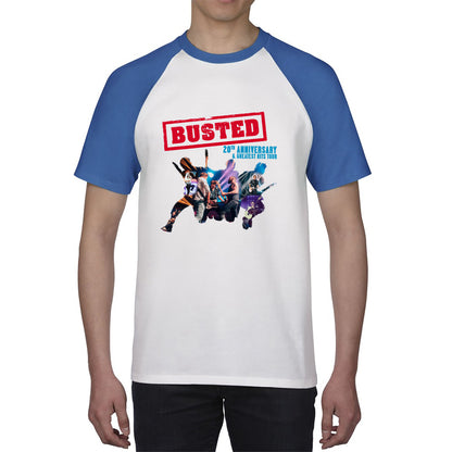 Busted 20th Anniversary & Greatest Hits Tour Busted Singers Pop Punk Music Band Baseball T Shirt