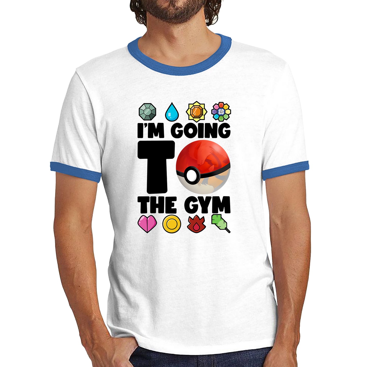I'm Going To The Gym Pokémon Go Funny Pokémon Gym Trainer Gamer Nerd Parody Ringer T Shirt