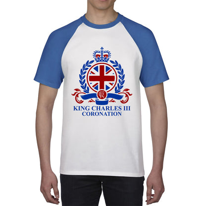 King Charles III Coronation 2023 CR III King Of England United Kingdom His Majesty Baseball T Shirt