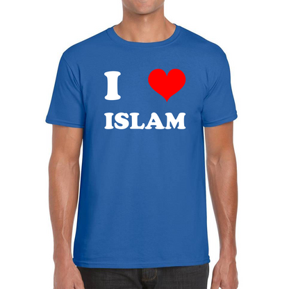 I Love Islam Spiritual Islamic Religious Muslim Religion Mens Tee Top